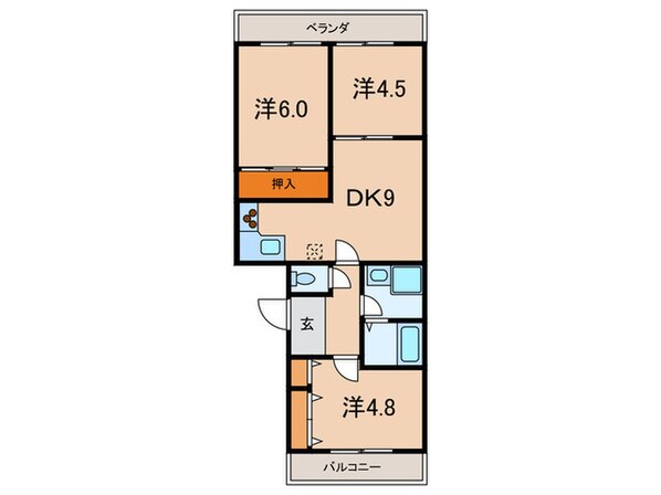 グランド－ルＵＭ２の物件間取画像